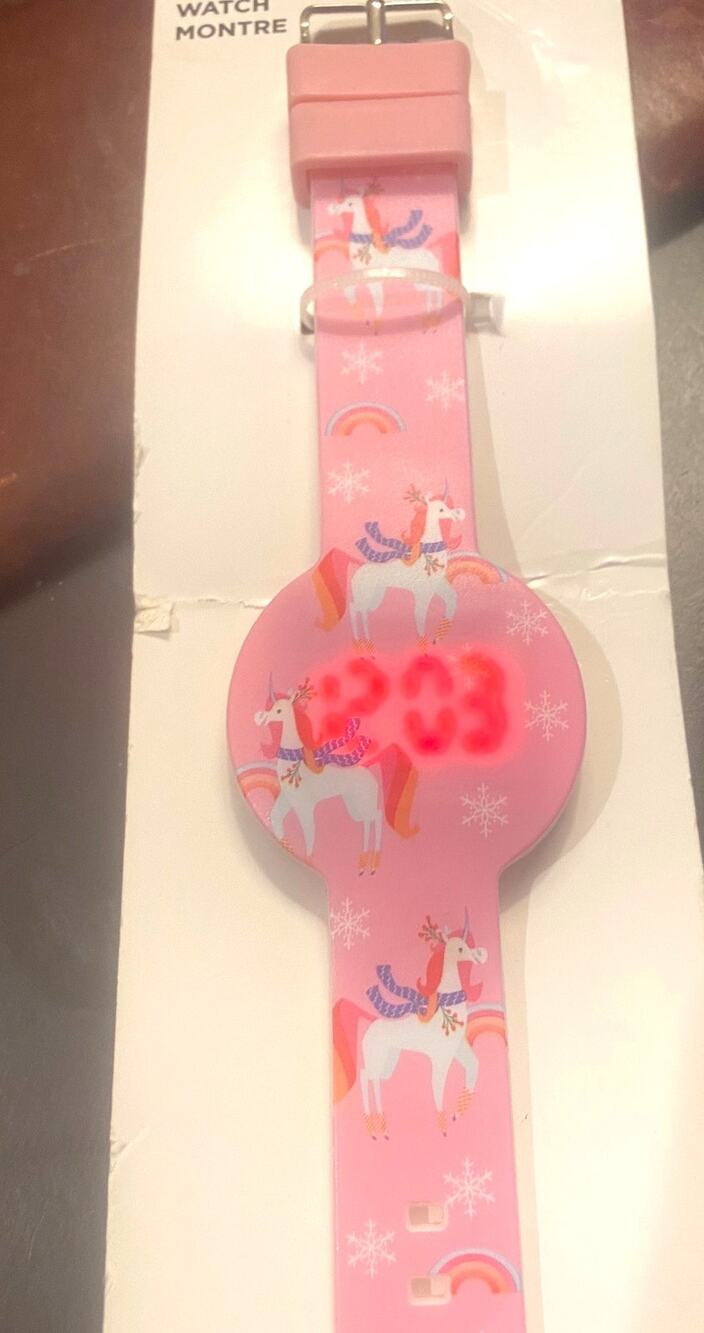 NEW Girl's Carousel Creatology Watch, Digital LCD, New Batteyr installed